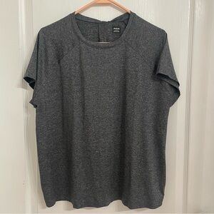 Prana Charcoal Heather ALPENGLOW SHORT SLEEVE PLUS  Tee Size 1X NWT